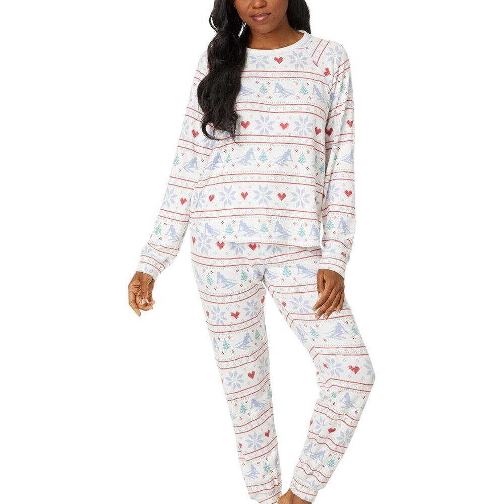PJ Salvage Fair Isle Apres All Day Pajamas Set Long Sleeve Top and Bottoms
